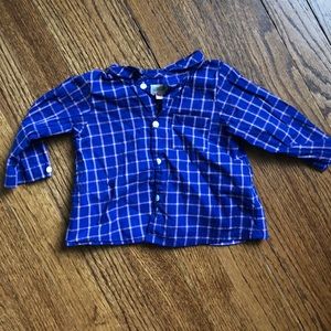 Bonpoint blue button up shirt